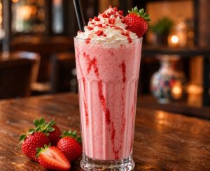 Aardbei milkshake