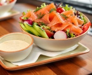 Gerookte zalm salade