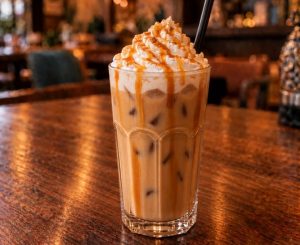 Iced coffee caramel
