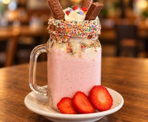 Aardbei milkshake