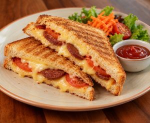 Tosti kaas, sucuk & tomaat